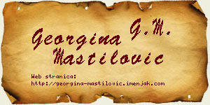 Georgina Mastilović vizit kartica